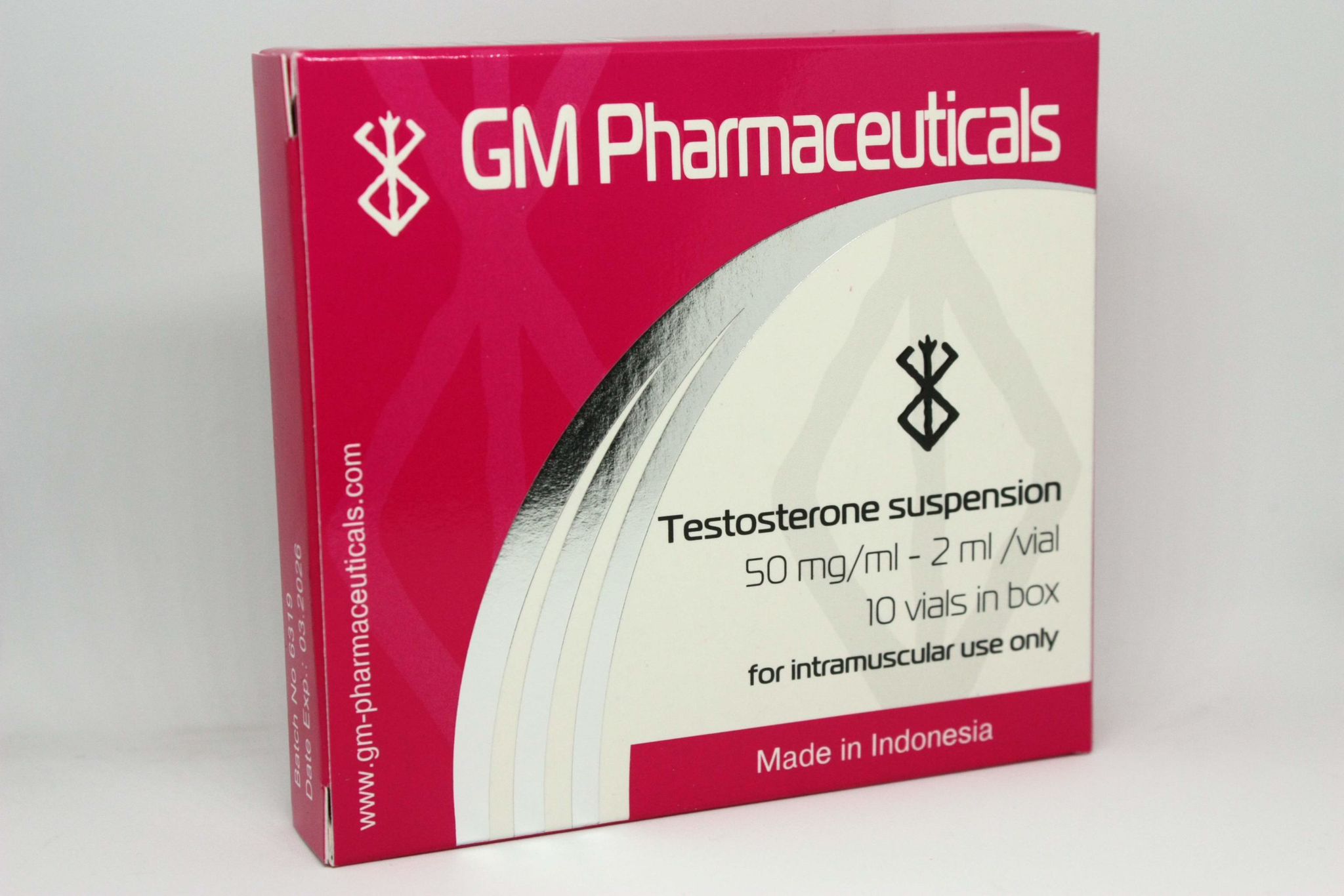 P10 GM Pharmaceuticals Testosterone Suspension 50mg/ml 2ml vial 10 vials in box - Image 1